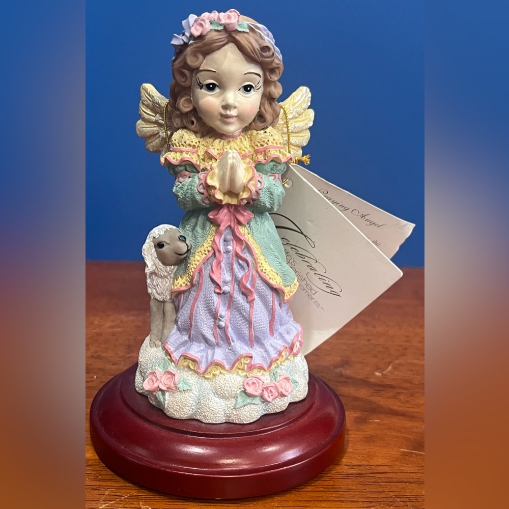1999 House of Lloyd Christmas Around the World Praying Angel with Lamb